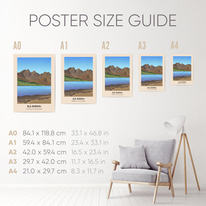 Bla Bheinn Munros of Scotland Travel Poster