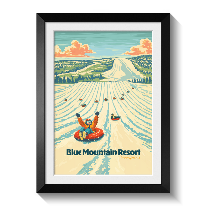 Blue Mountain Pennsylvania USA Ski Resort Travel Poster