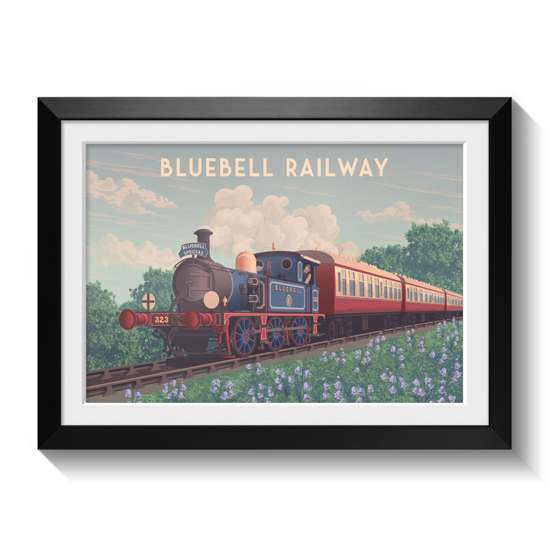 Bluebell Railway West Sussex Travel Poster