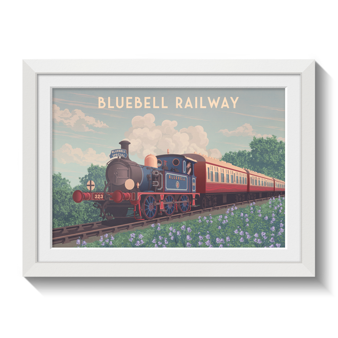 Bluebell Railway West Sussex Travel Poster