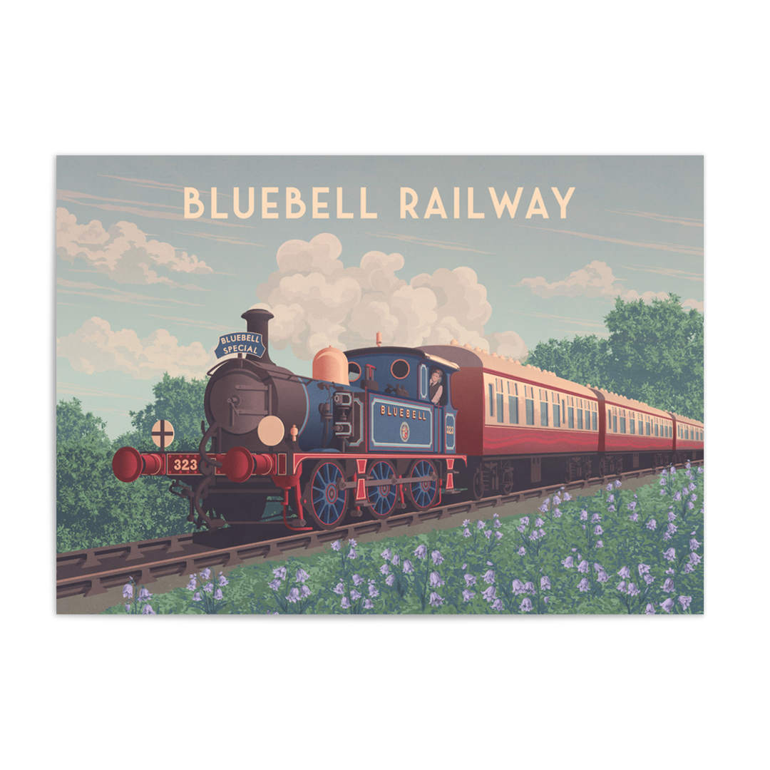 Bluebell Railway West Sussex Travel Poster