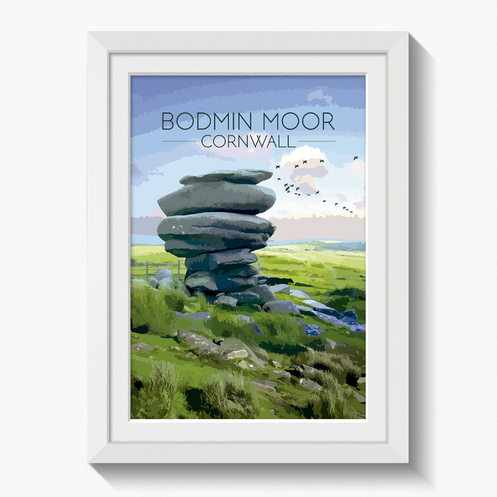 Bodmin Moor Print, Cornwall Travel Poster
