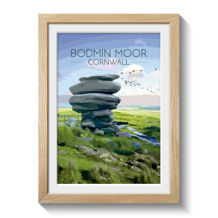 Bodmin Moor Print, Cornwall Travel Poster
