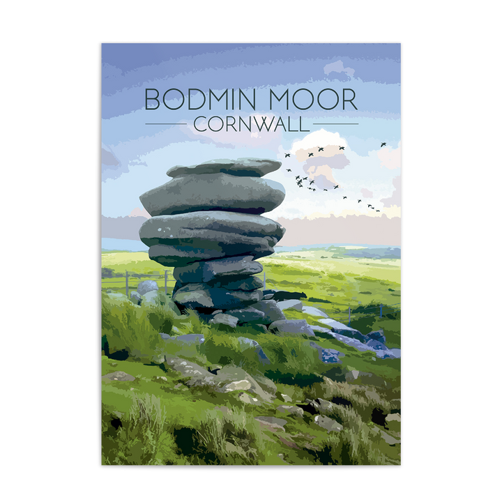 Bodmin Moor Print, Cornwall Travel Poster