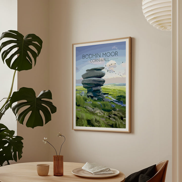 Bodmin Moor Print, Cornwall Travel Poster