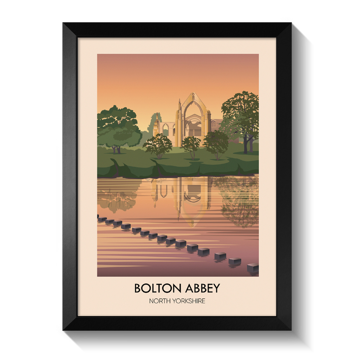 Bolton Abbey  North Yorkshire Travel Poster
