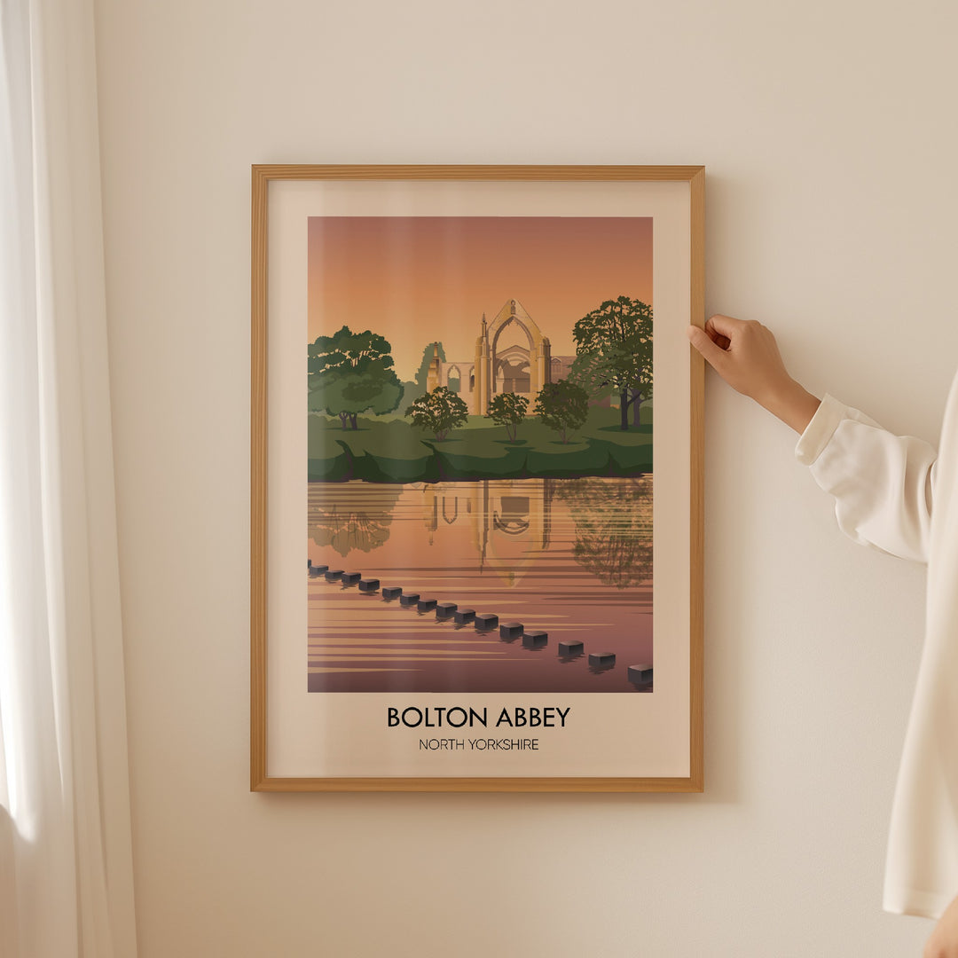 Bolton Abbey  North Yorkshire Travel Poster