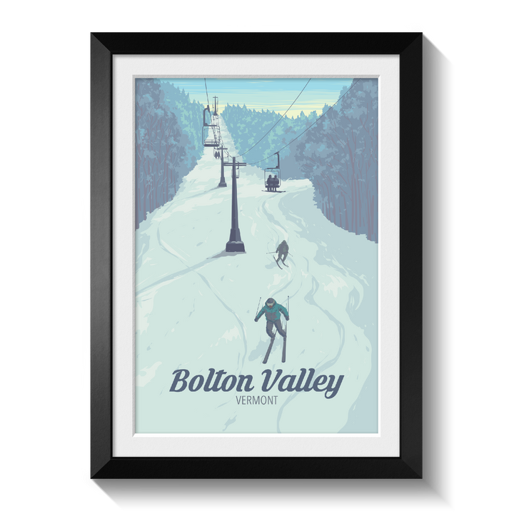 Bolton Valley Vermont USA Ski Resort Travel Poster