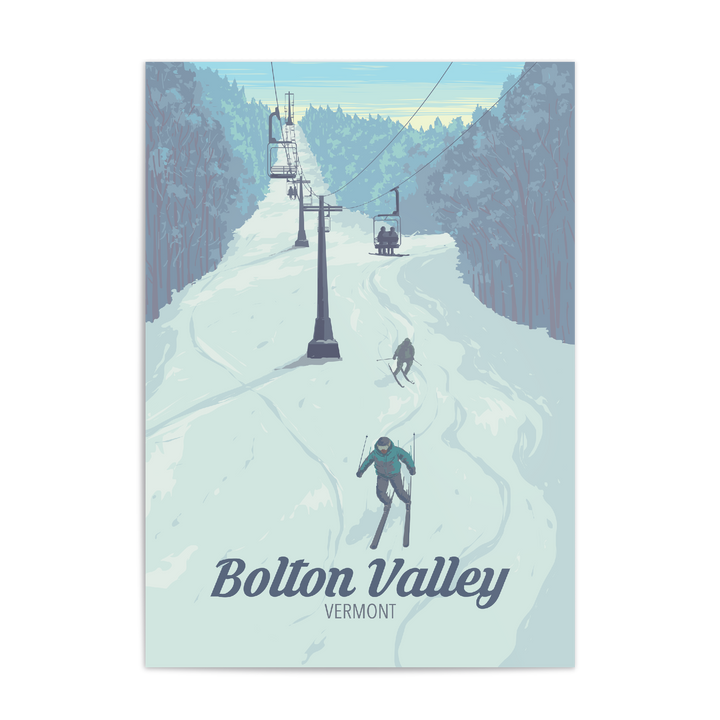 Bolton Valley Vermont USA Ski Resort Travel Poster