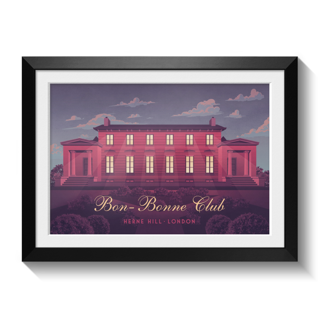 Bon Bonne Club Herne Hill London Travel Poster