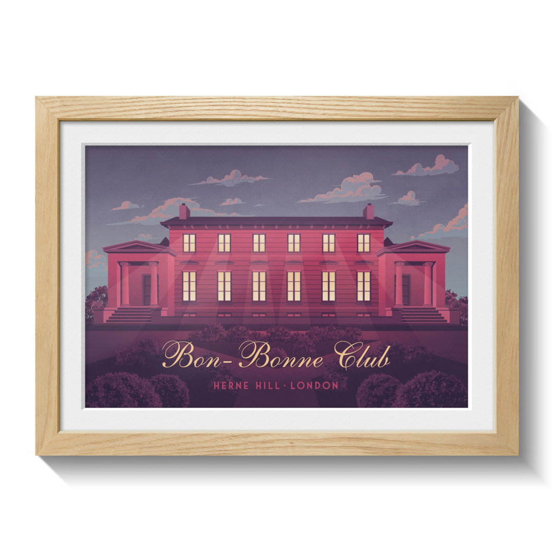 Bon Bonne Club Herne Hill London Travel Poster