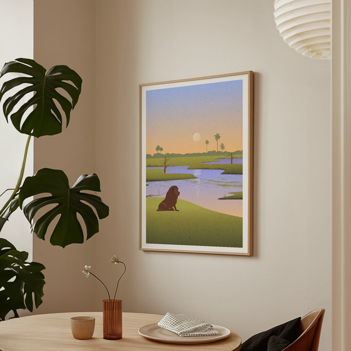 Botswana Safari Nursery Poster