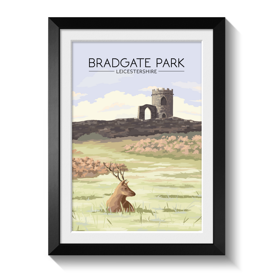 Bradgate Park Leicestershire Travel Poster