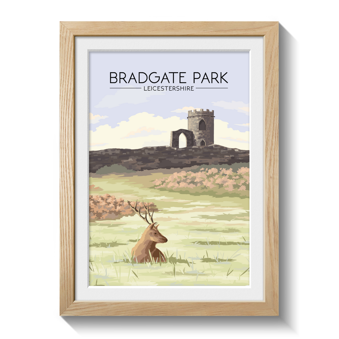 Bradgate Park Leicestershire Travel Poster
