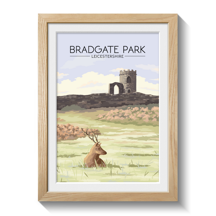 Bradgate Park Leicestershire Travel Poster