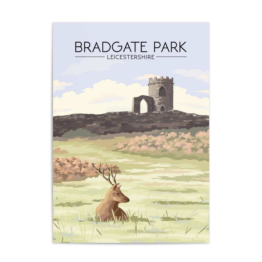 Bradgate Park Leicestershire Travel Poster