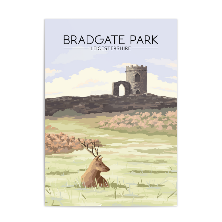Bradgate Park Leicestershire Travel Poster