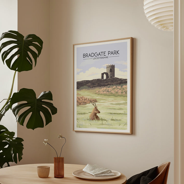 Bradgate Park Leicestershire Travel Poster