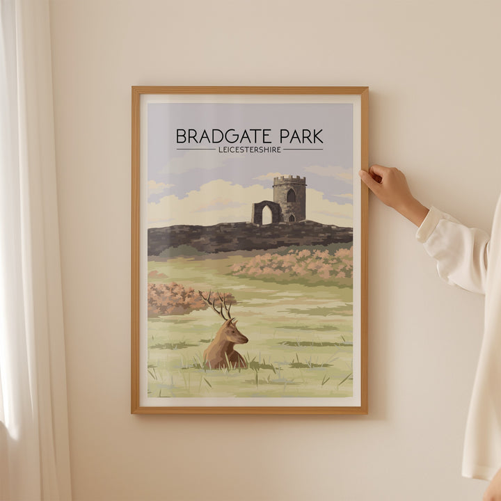 Bradgate Park Leicestershire Travel Poster