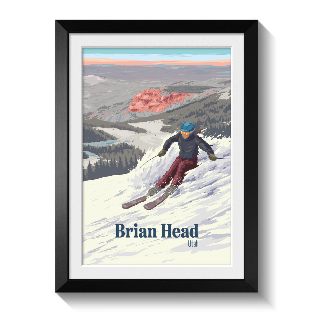 Brian Head Utah Ski Resort Travel Poster