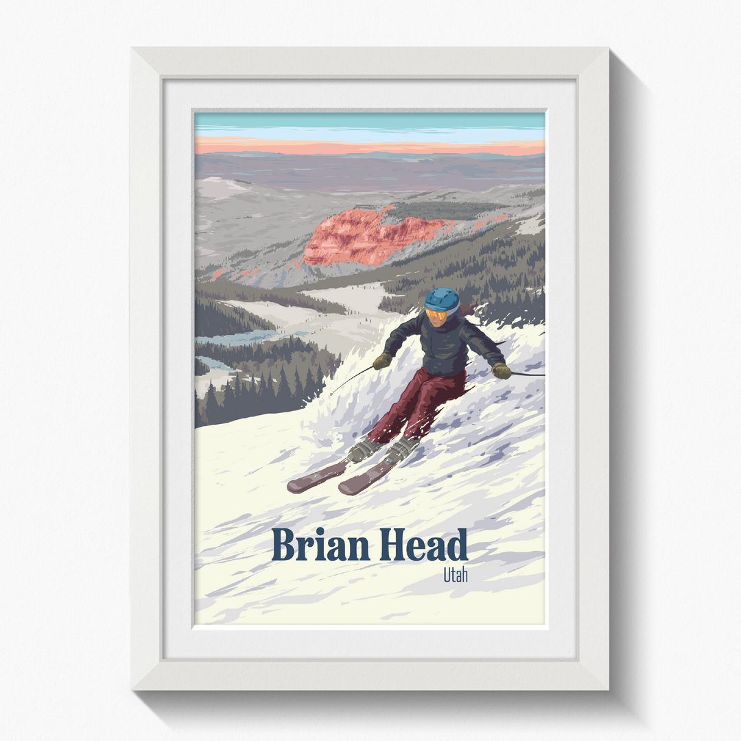 Brian Head Utah Ski Resort Travel Poster