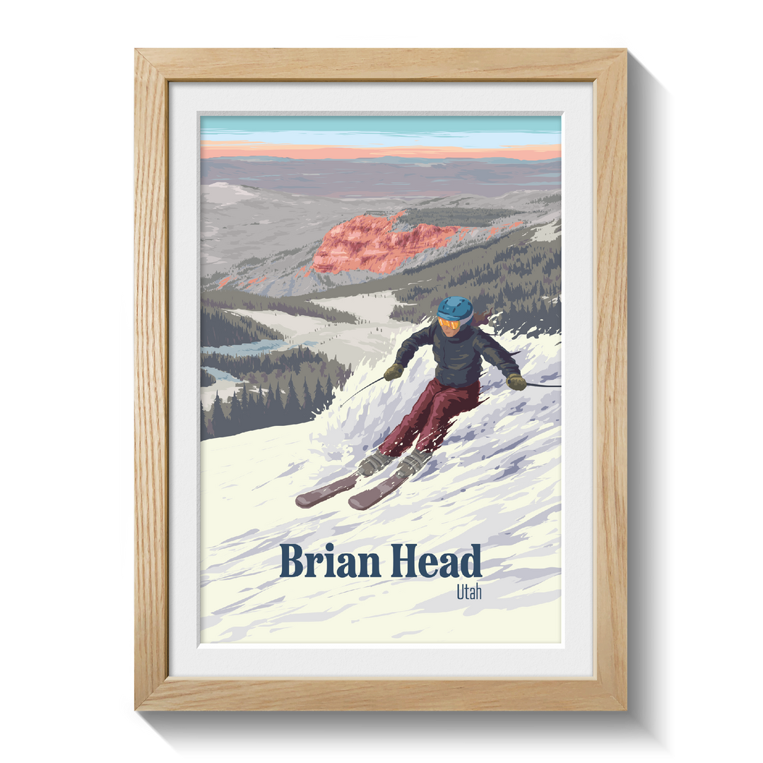 Brian Head Utah Ski Resort Travel Poster