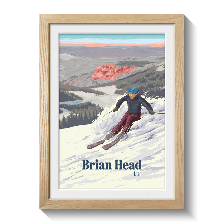 Brian Head Utah Ski Resort Travel Poster