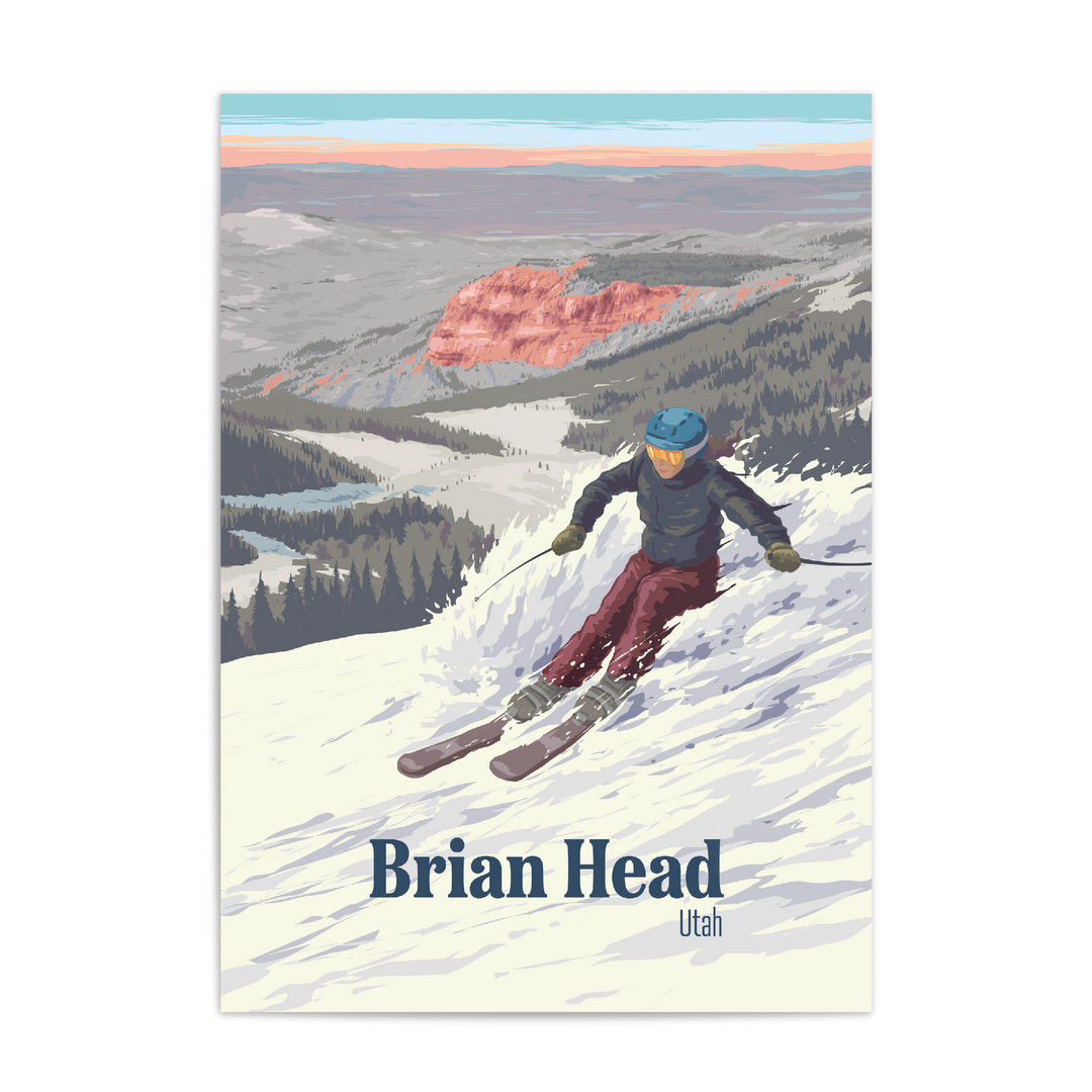 Brian Head Utah Ski Resort Travel Poster