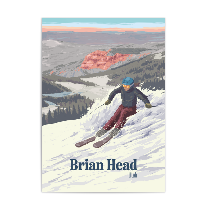 Brian Head Utah Ski Resort Travel Poster