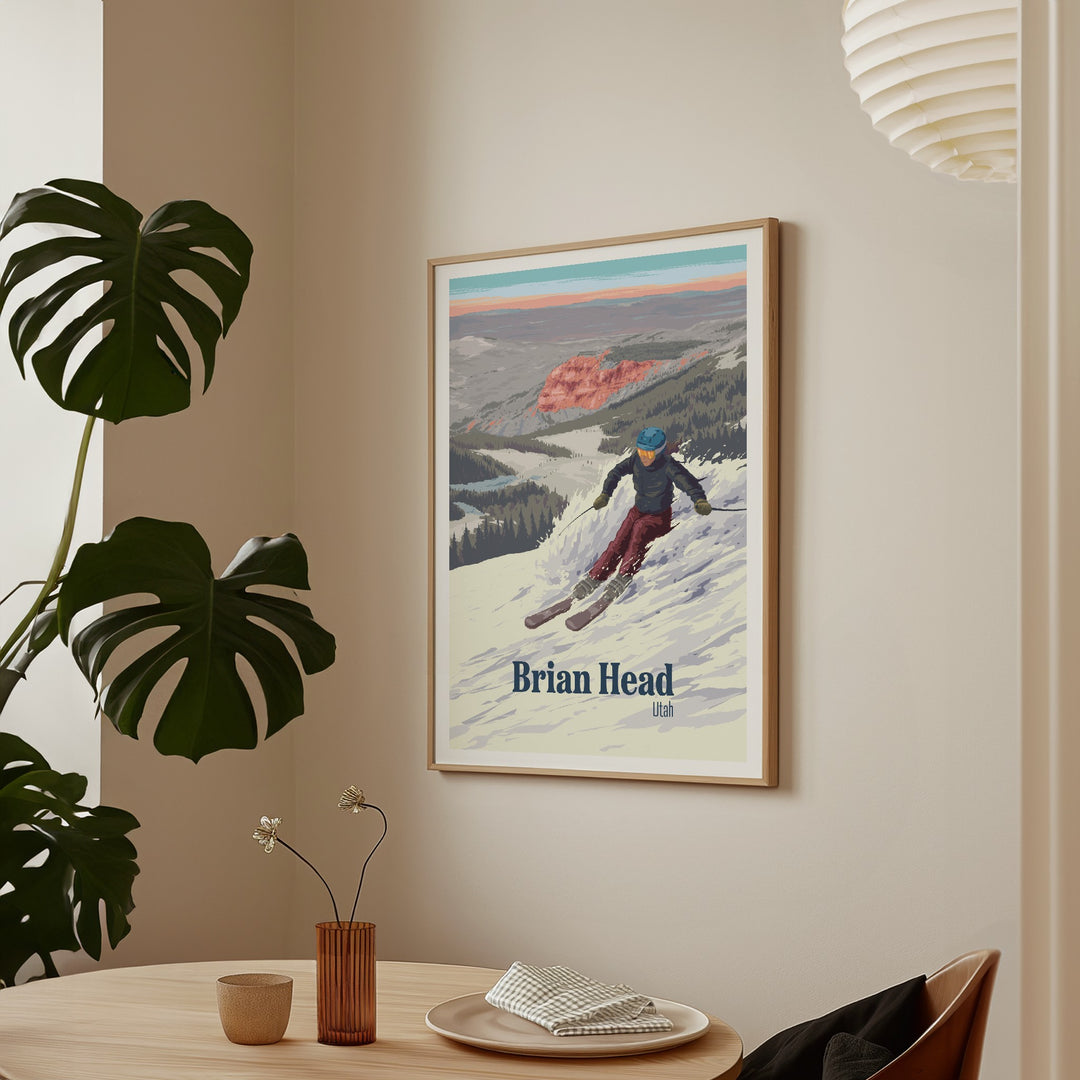 Brian Head Utah Ski Resort Travel Poster