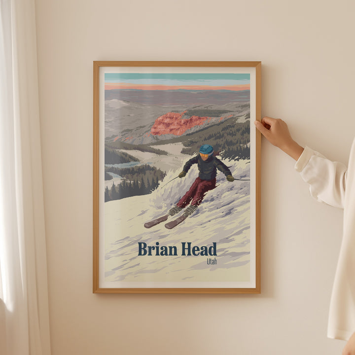 Brian Head Utah Ski Resort Travel Poster