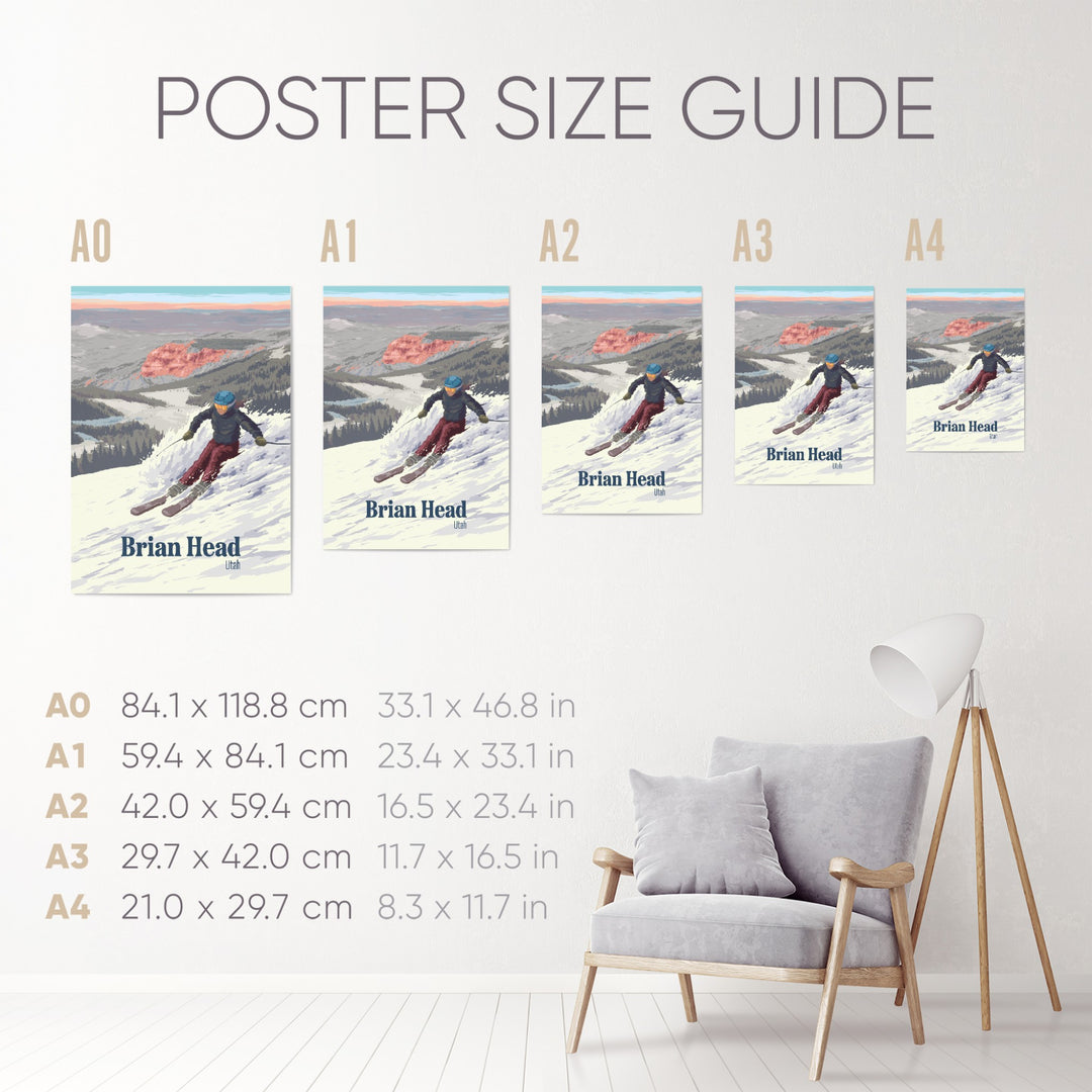 Brian Head Utah Ski Resort Travel Poster