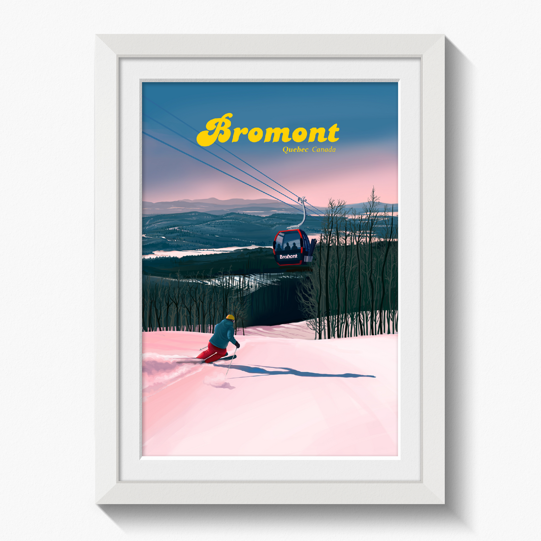 Bromont Canada Ski Resort Travel Poster