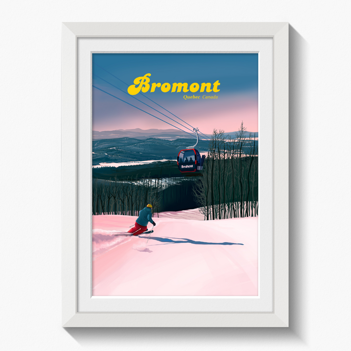Bromont Canada Ski Resort Travel Poster