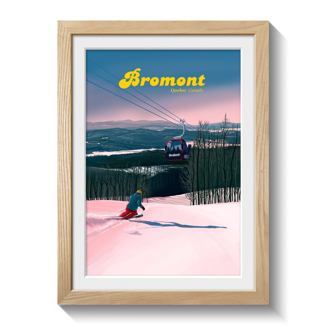 Bromont Canada Ski Resort Travel Poster