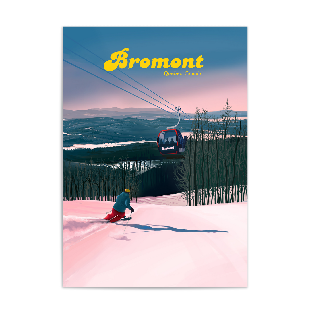 Bromont Canada Ski Resort Travel Poster