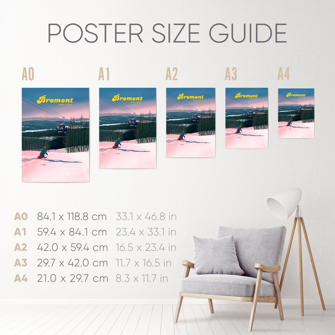 Bromont Canada Ski Resort Travel Poster