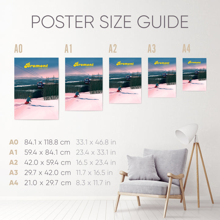 Bromont Canada Ski Resort Travel Poster