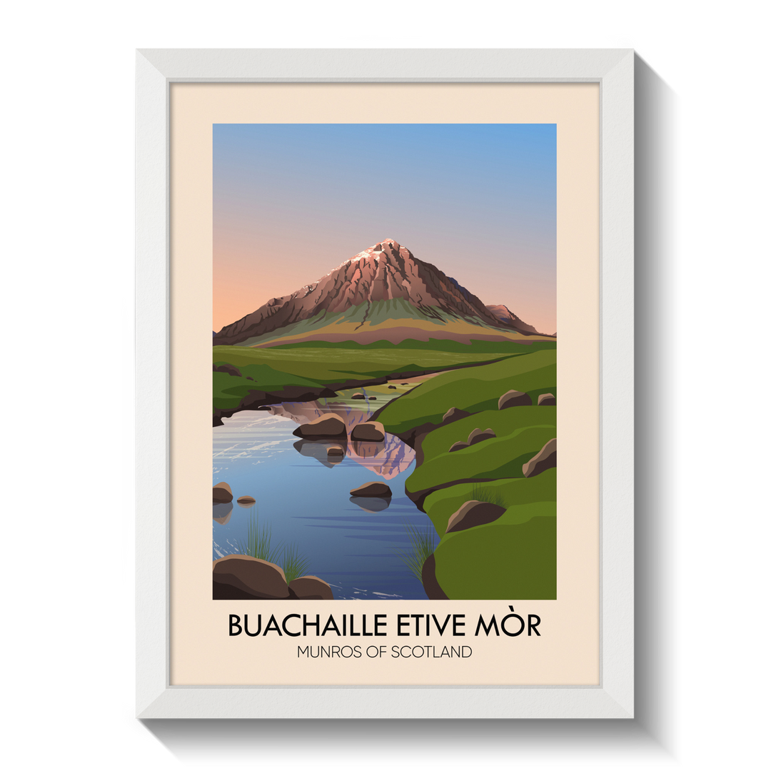 Buachaille Etive Mor Munros of Scotland Poster