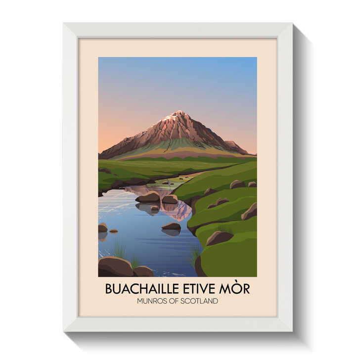 Buachaille Etive Mor Munros of Scotland Poster