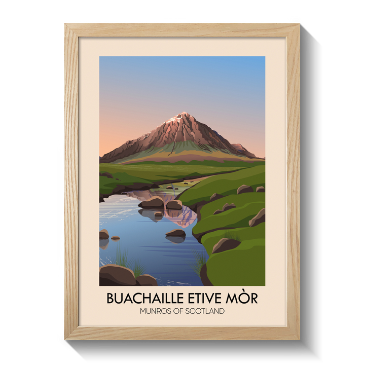 Buachaille Etive Mor Munros of Scotland Poster