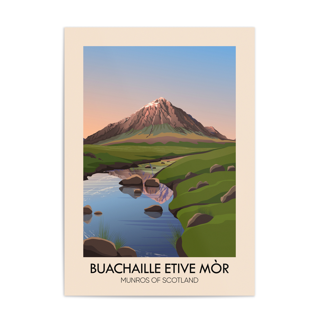 Buachaille Etive Mor Munros of Scotland Poster