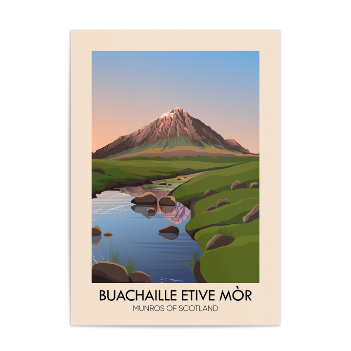 Buachaille Etive Mor Munros of Scotland Poster