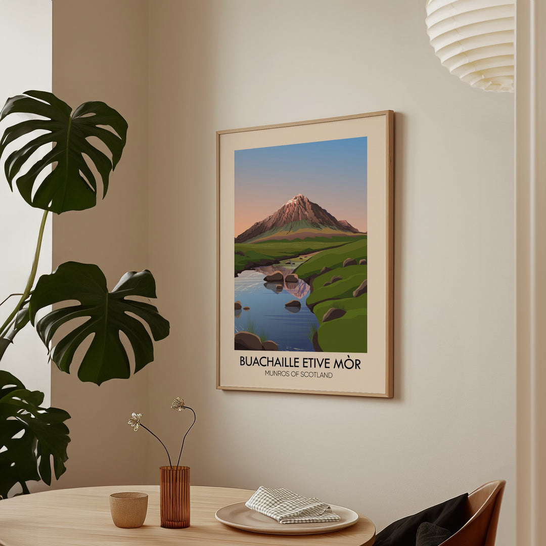 Buachaille Etive Mor Munros of Scotland Poster