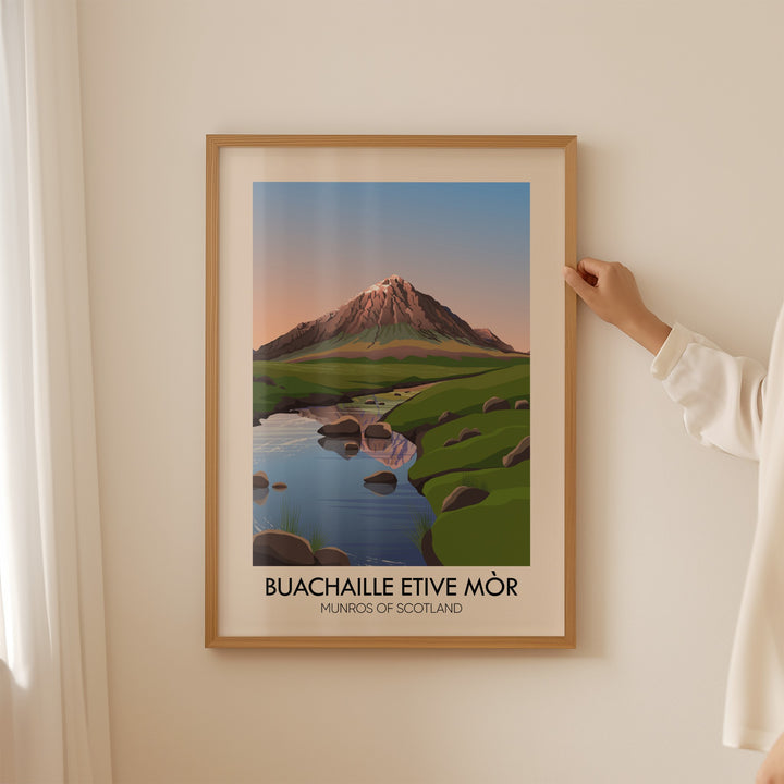 Buachaille Etive Mor Munros of Scotland Poster