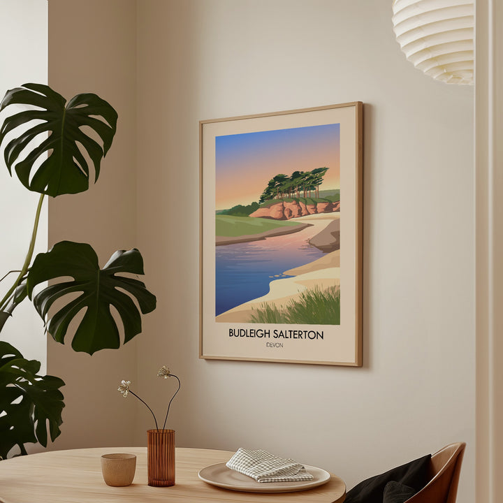Budleigh Salterton Devon Seaside Travel Poster
