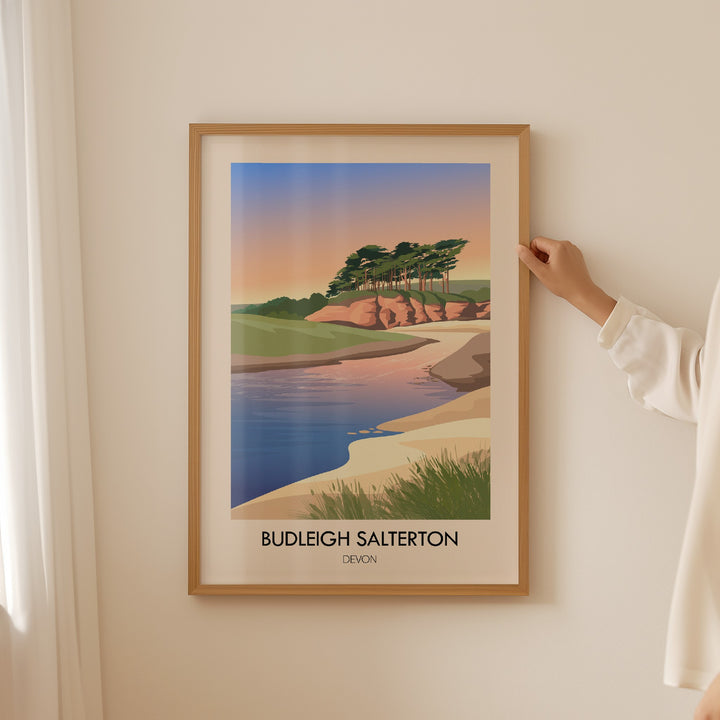 Budleigh Salterton Devon Seaside Travel Poster