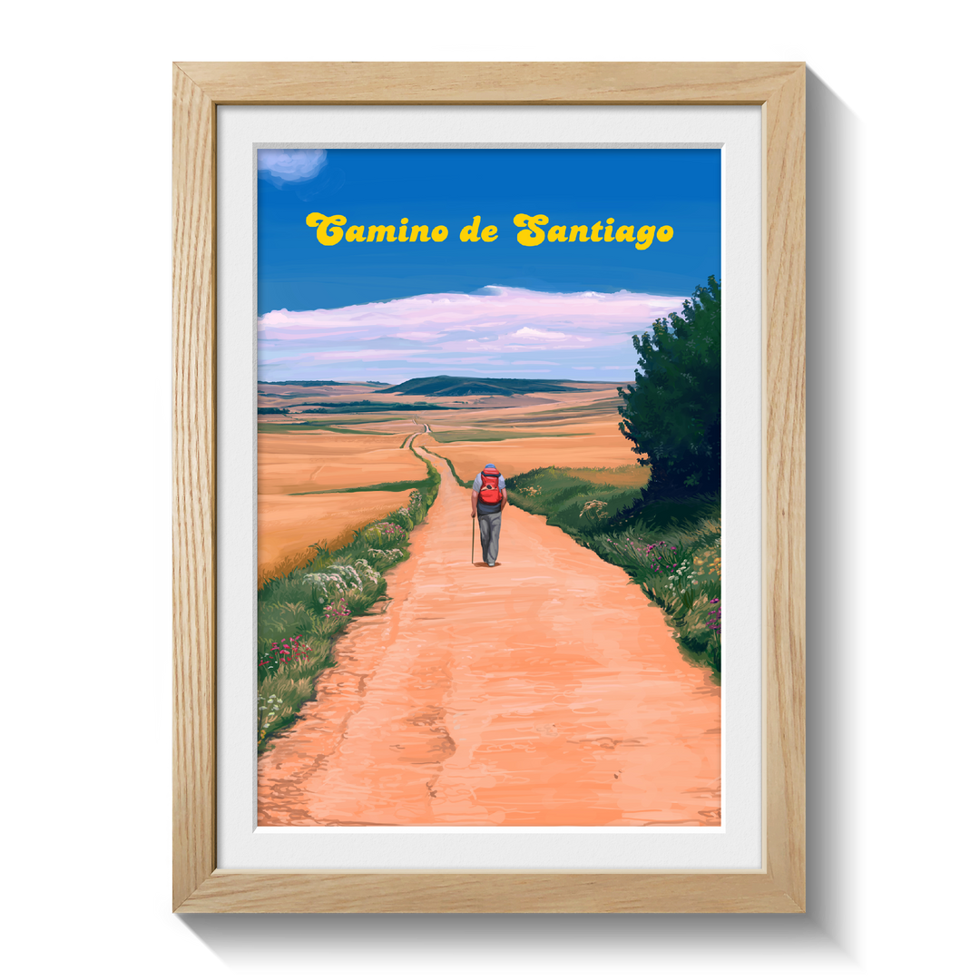 Camino De Santiago Spain Travel Poster