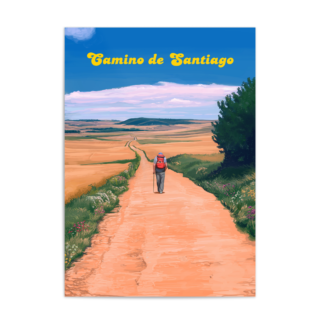 Camino De Santiago Spain Travel Poster