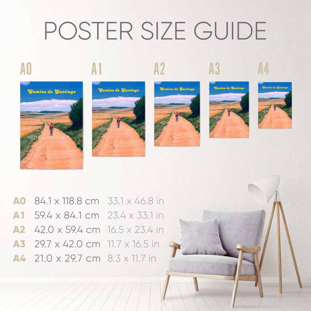Camino De Santiago Spain Travel Poster